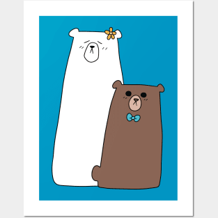 Polar Bear and Brown Bear Posters and Art